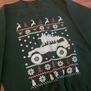 🦩3/$15 Hanes Jeep Cherokee XJ Christmas sweatshirt